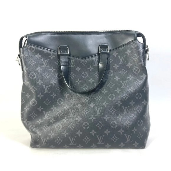 LOUIS VUITTON MonogramEclipse Thoth-Explorer Shoulder Bag Tote Bag Black - Picture 1 of 14